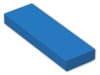 LEGO® Brick: Tile 1 x 3 with Groove 63864 | Color: Bright Blue
