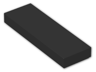 LEGO® Brick: Tile 1 x 3 with Groove 63864 | Color: Black