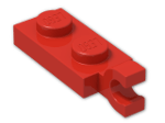 LEGO® Stein: Plate 1 x 2 with Clip Horizontal on End (Thick C-Clip) 63868 | Farbe: Bright Red