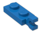 LEGO® Brick: Plate 1 x 2 with Clip Horizontal on End (Thick C-Clip) 63868 | Color: Bright Blue