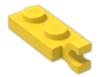 LEGO® Brick: Plate 1 x 2 with Clip Horizontal on End (Thick C-Clip) 63868 | Color: Bright Yellow