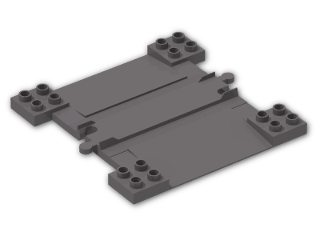 LEGO® Brick: Duplo Train Track Level Crossing 6391 | Color: Dark Stone Grey