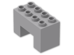 LEGO® Brick: Duplo Brick 2 x 4 x 2 with 2 x 2 Cutout on Bottom 6394 | Color: Medium Stone Grey