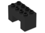 LEGO® Stein: Duplo Brick 2 x 4 x 2 with 2 x 2 Cutout on Bottom 6394 | Farbe: Black