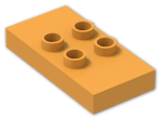 LEGO® Brick: Duplo Plate 2 x 4 x 0.5 with 4 Centre Studs 6413 | Color: Bright Yellowish Orange