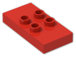 LEGO® Brick: Duplo Plate 2 x 4 x 0.5 with 4 Centre Studs 6413 | Color: Bright Red