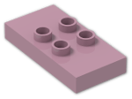 LEGO® Brick: Duplo Plate 2 x 4 x 0.5 with 4 Centre Studs 6413 | Color: Medium Reddish Violet