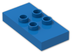 LEGO® Brick: Duplo Plate 2 x 4 x 0.5 with 4 Centre Studs 6413 | Color: Bright Blue