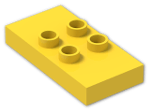 LEGO® Brick: Duplo Plate 2 x 4 x 0.5 with 4 Centre Studs 6413 | Color: Bright Yellow