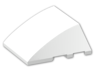 LEGO® Brick: Wedge 4 x 3 Triple Curved without Studs 64225 | Color: White