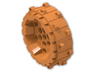 LEGO® Brick: Wheel 20 x 64 with Spikes and 13 Pegholes 64711 | Color: Bright Orange