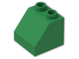 LEGO® Brick: Duplo Slope 2 x 2 x 1.5 6474 | Color: Dark Green