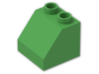 LEGO® Brick: Duplo Slope 2 x 2 x 1.5 6474 | Color: Bright Green