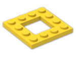 LEGO® Brick: Plate 4 x 4 with Open Centre 2 x 2 64799 | Color: Bright Yellow