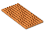 LEGO® Brick: Duplo Plate 8 x 16 6490 | Color: Bright Orange