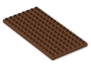 LEGO® Brick: Duplo Plate 8 x 16 6490 | Color: Reddish Brown