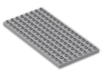 LEGO® Brick: Duplo Plate 8 x 16 6490 | Color: Medium Stone Grey