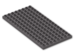 LEGO® Brick: Duplo Plate 8 x 16 6490 | Color: Dark Stone Grey