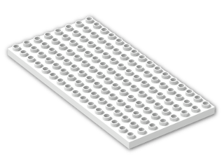 LEGO® Brick: Duplo Plate 8 x 16 6490 | Color: White