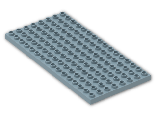 LEGO® Brick: Duplo Plate 8 x 16 6490 | Color: Light Royal Blue