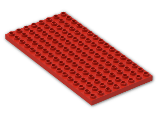 LEGO® Brick: Duplo Plate 8 x 16 6490 | Color: Bright Red