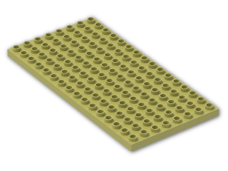 LEGO® Brick: Duplo Plate 8 x 16 6490 | Color: Cool Yellow