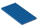 LEGO® Brick: Duplo Plate 8 x 16 6490 | Color: Bright Blue