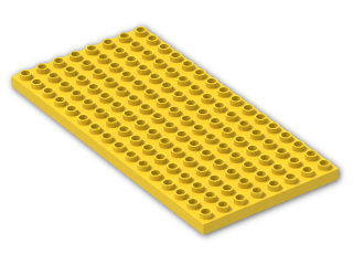 LEGO® Brick: Duplo Plate 8 x 16 6490 | Color: Bright Yellow