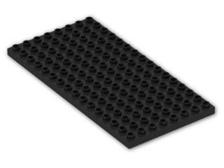 LEGO® Stein: Duplo Plate 8 x 16 6490 | Farbe: Black