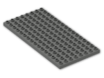 LEGO® Stein: Duplo Plate 8 x 16 6490 | Farbe: Dark Grey