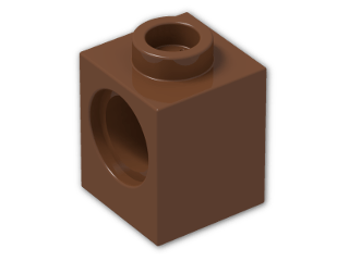 LEGO® Brick: Technic Brick 1 x 1 with Hole 6541 | Color: Reddish Brown
