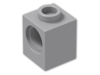 LEGO® Brick: Technic Brick 1 x 1 with Hole 6541 | Color: Medium Stone Grey