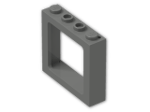 LEGO® Brick: Train Window 1 x 4 x 3 New 6556 | Color: Dark Grey