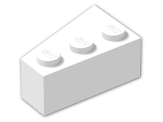 LEGO® Stein: Wedge 3 x 2 Right 6564 | Farbe: White