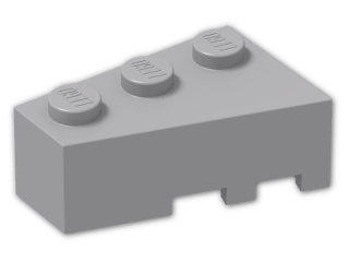 LEGO® Brick: Wedge 3 x 2 Left 6565 | Color: Medium Stone Grey