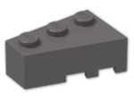 LEGO® Brick: Wedge 3 x 2 Left 6565 | Color: Dark Stone Grey