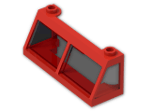 LEGO® Brick: Windscreen 2 x 6 x 2 with Integral TransBlack Glass 6567c02 | Color: Bright Red