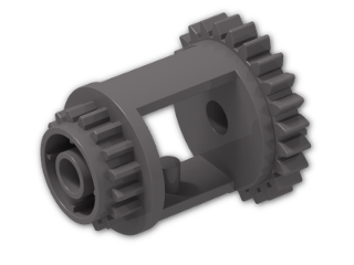 LEGO® Brick: Technic Differential with Gear 16 Tooth and 24 Tooth 6573 | Color: Dark Stone Grey