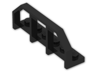 LEGO® Stein: Plate 1 x 6 with Train Wagon End 6583 | Farbe: Black