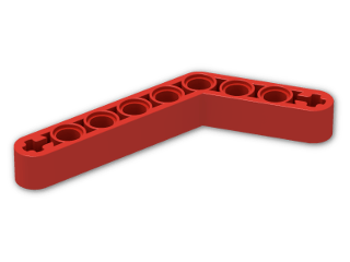 LEGO® Stein: Technic Beam 4 x 6 Liftarm Bent 53.13 6629 | Farbe: Bright Red