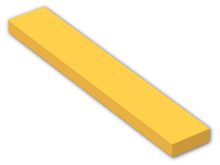 LEGO® Brick: Tile 1 x 6 6636 | Color: Flame Yellowish Orange
