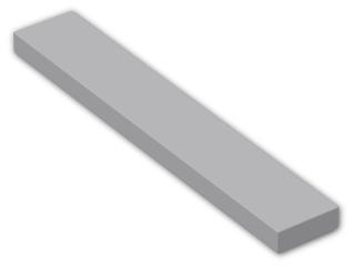 LEGO® Brick: Tile 1 x 6 6636 | Color: Medium Stone Grey