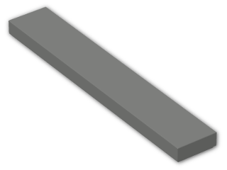 LEGO® Brick: Tile 1 x 6 6636 | Color: Dark Grey