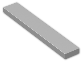 LEGO® Brick: Tile 1 x 6 6636 | Color: Silver Metallic