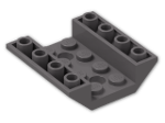 LEGO® Stein: Slope Brick 45 4 x 4 Double Inverted with Center Holes 72454 | Farbe: Dark Stone Grey