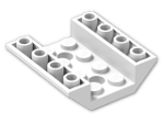 LEGO® Stein: Slope Brick 45 4 x 4 Double Inverted with Center Holes 72454 | Farbe: White