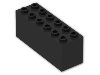 LEGO® Brick: Brick 2 x 6 x 2 Weight with Plate Bottom 73090b | Color: Black