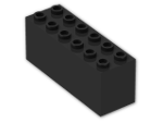 LEGO® Stein: Brick 2 x 6 x 2 Weight with Plate Bottom 73090b | Farbe: Black
