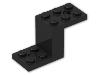 LEGO® Brick: Bracket 5 x 2 x 2.333 with Inside Fillets 76766 | Color: Black