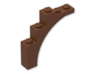 LEGO® Brick: Arch 1 x 5 x 4 with Reinforced Tip 76768 | Color: Reddish Brown